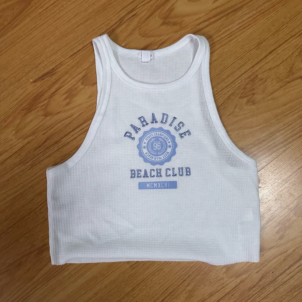Garage White Tank Top